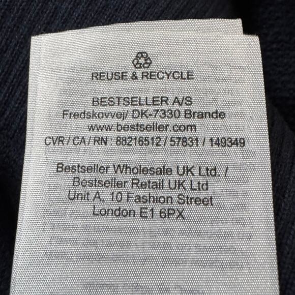 SELECTED / HOMME LONG‎ SLEEVE KNIT CREWNECK SHIRT IN DARK SAPPHIRE NWT MEN'S XL - Picture 12 of 15